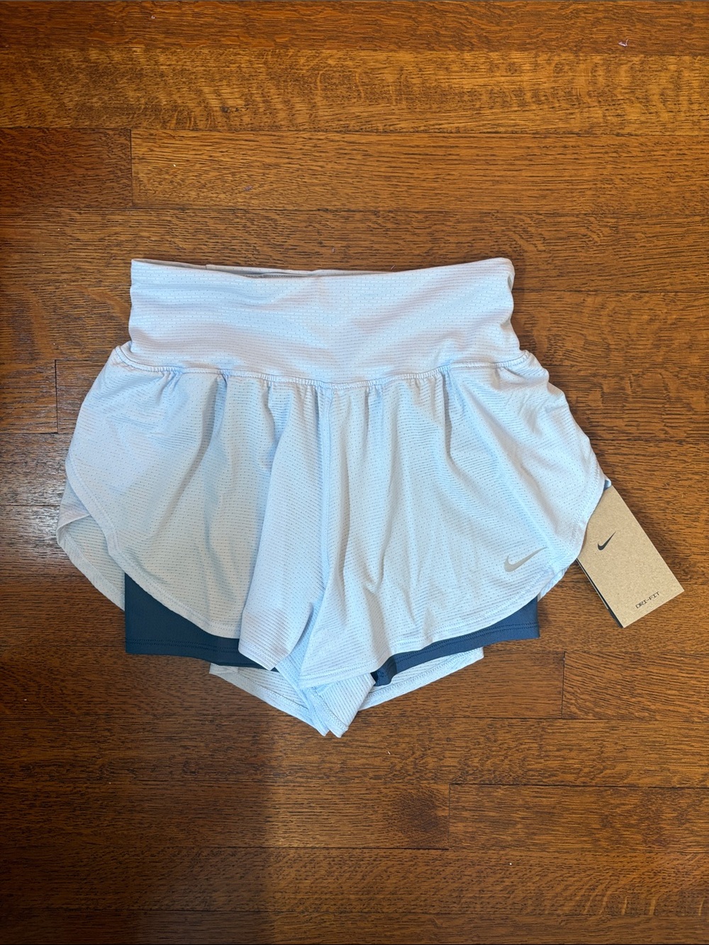 Nike Women’s Pale Blue Layered Running Skort
